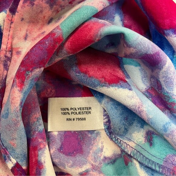 Cynthia Rowley Sleeveless Multi-Color Lightweight Printed Blouse S - Picture 5 of 6